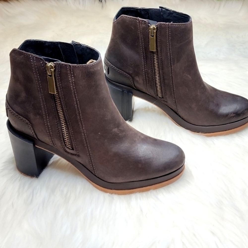 SOREL Blake Bootie Blackened Brown Double Side Zip Boots - Picture 9 of 16